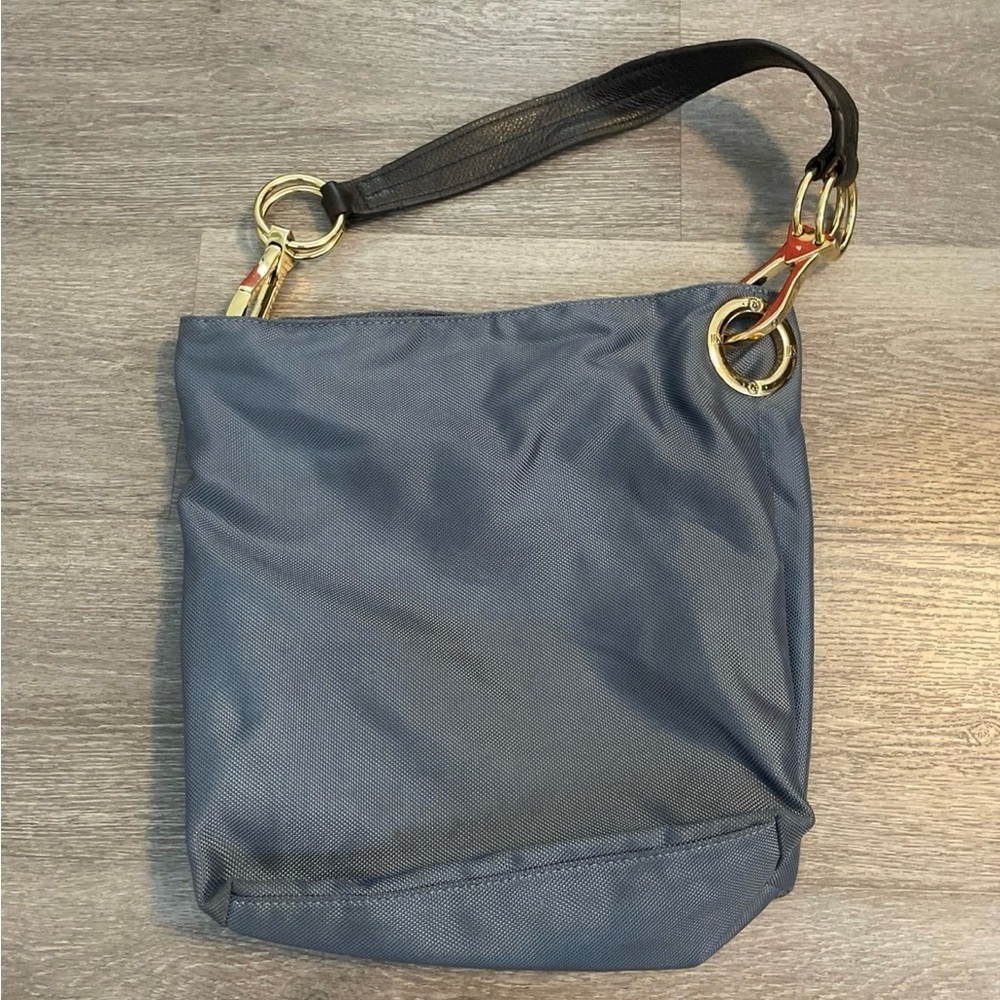 JPK Paris 75 Blue Nylon Bucket/Hobo Bag